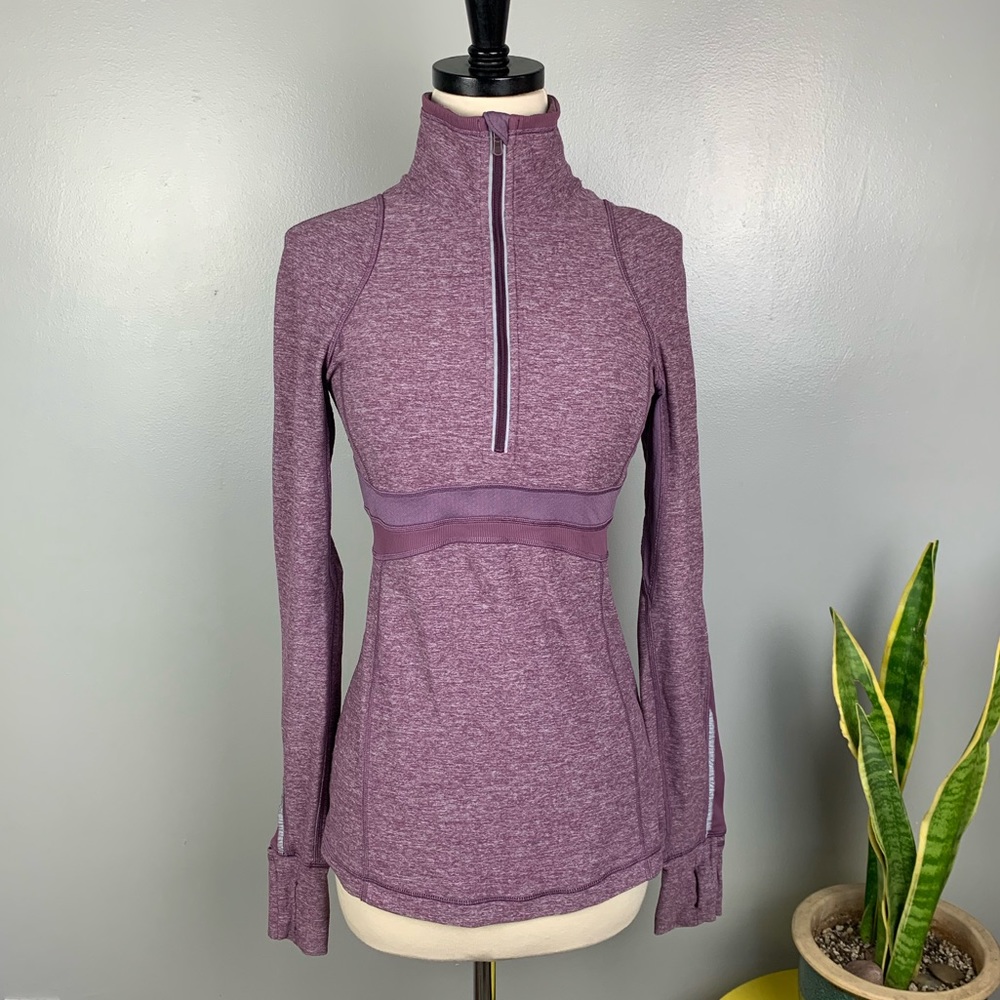 Lululemon Heathered Purple Full Tilt Zip Pullover